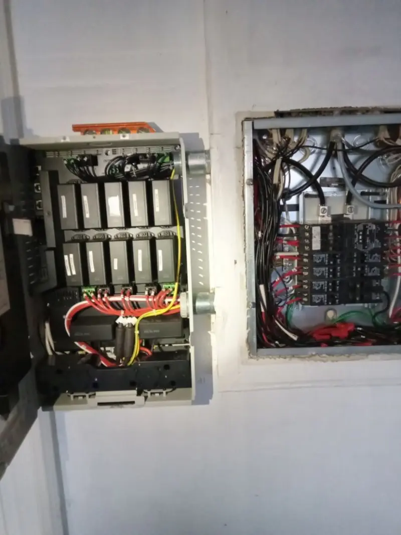 Electrical panel upgrade completed for Security Camera Wiring in Frenchtown